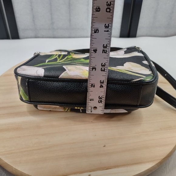 Dana Buchman Floral Purse Cross Body Adjustable Shoulder Strap Black Small - Picture 12 of 15